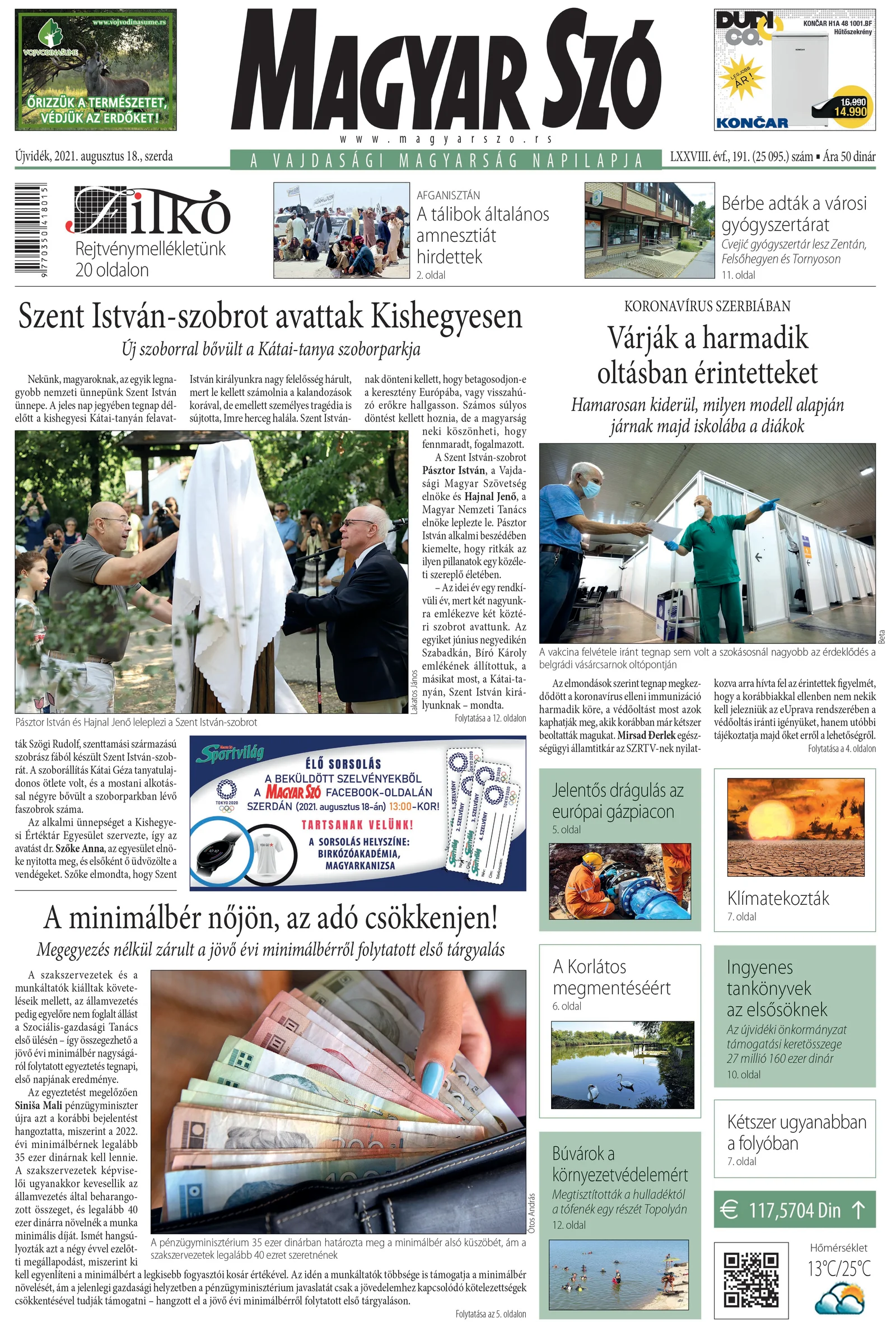 Magyar Szó, 78. évf. 2021. augusztus 18. 191. sz. 1–16. oldal