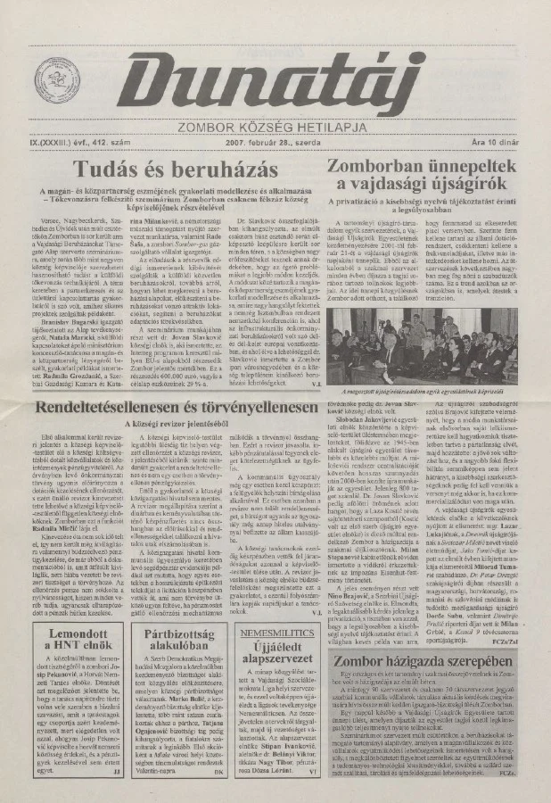 Dunatáj, 9. évf. 2007. február 28. 412. sz.