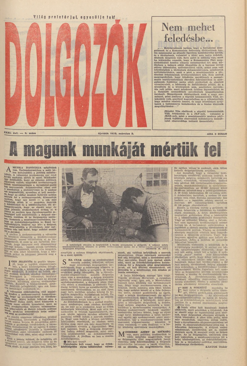 Dolgozók, 32. évf. 1978. március 2. 9. sz.