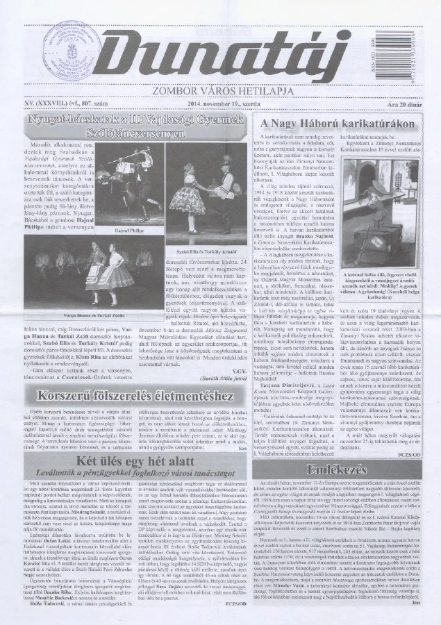 Dunatáj, 16. évf. 2014. november 19. 807. sz.