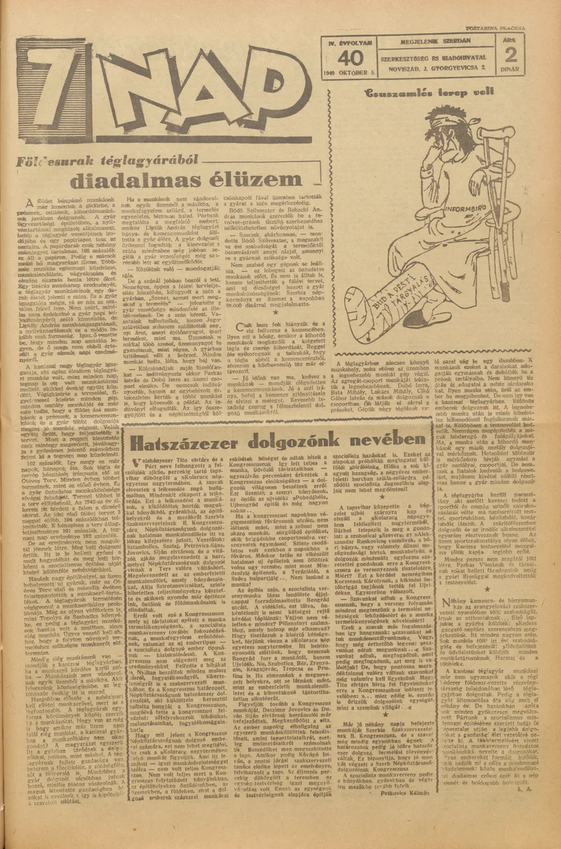 7 Nap, 4. évf. 1949. október 5. 40. sz. 1–4. oldal