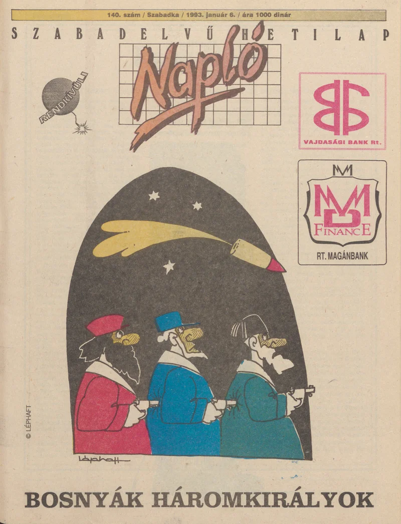 Napló - Szabadelvű hetilap, 4. évf. 1993. január 6. 140. sz.