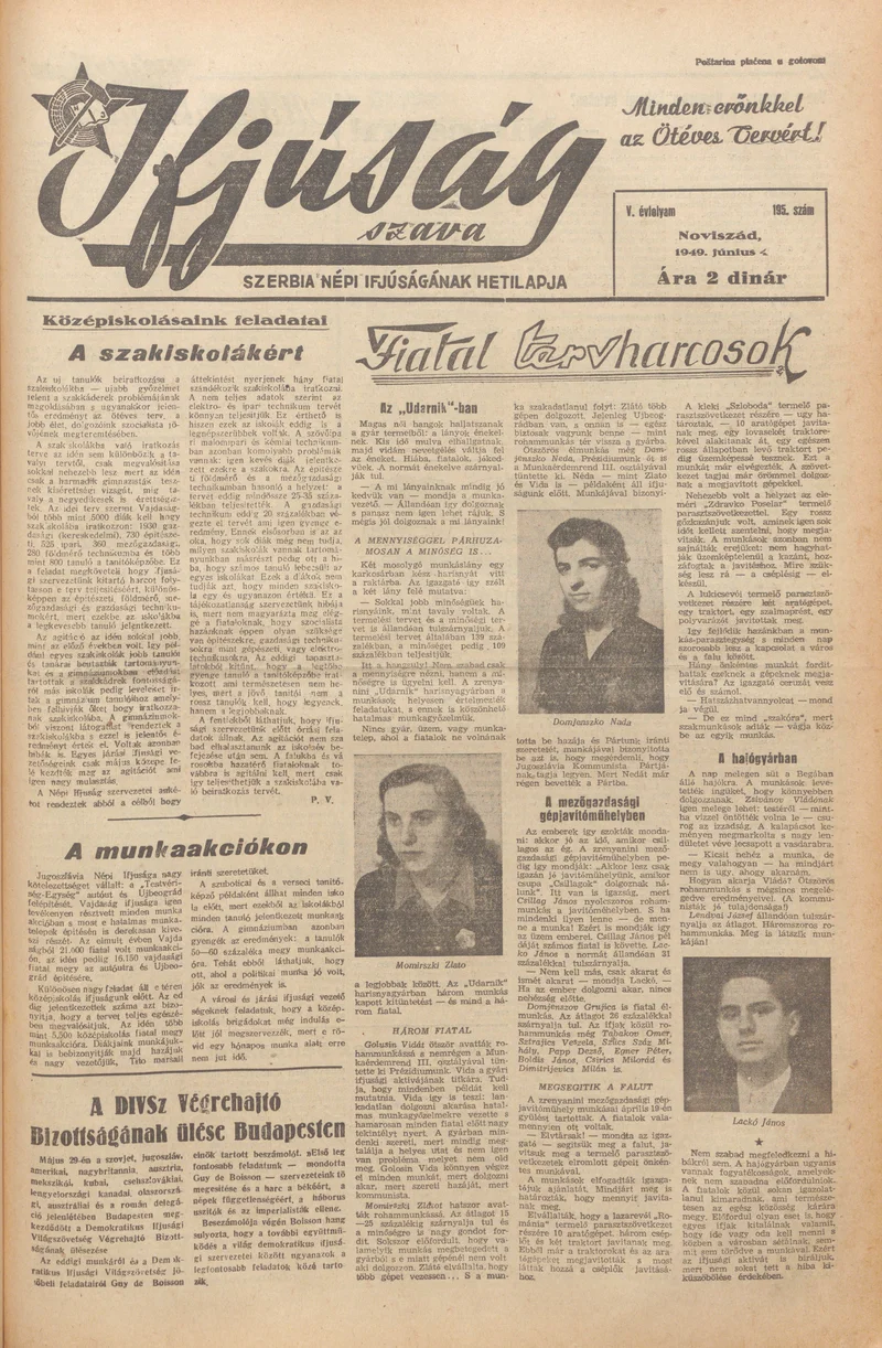 Ifjúság Szava, 5. évf. 1949. június 4. 195. sz.