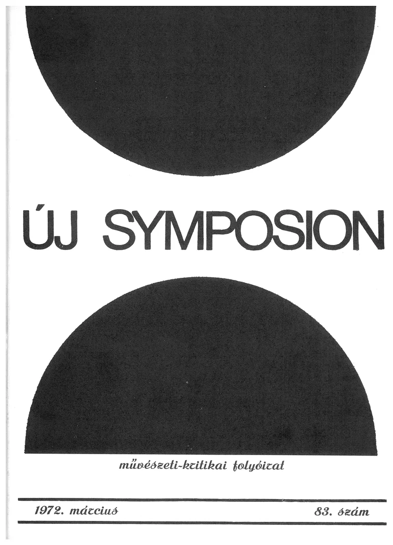 Új Symposion, 8. évf. 1972. március. 83. sz. 106–169. oldal