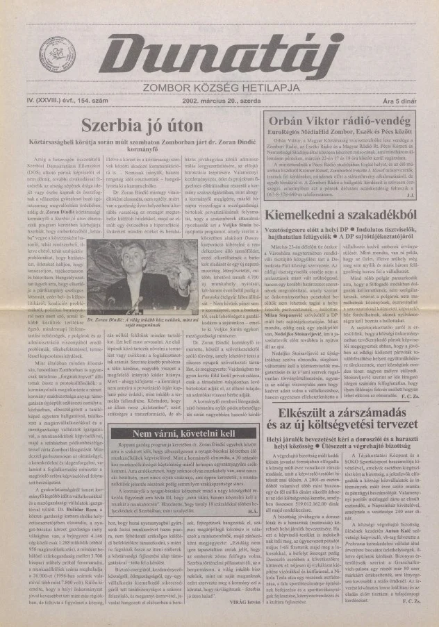 Dunatáj, 4. évf. 2002. március 20. 154. sz.