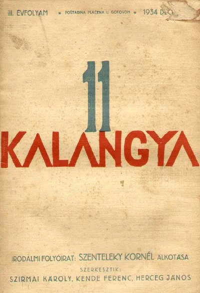 Kalangya, 3. évf. 1934. november. 11. sz. 769–848. oldal