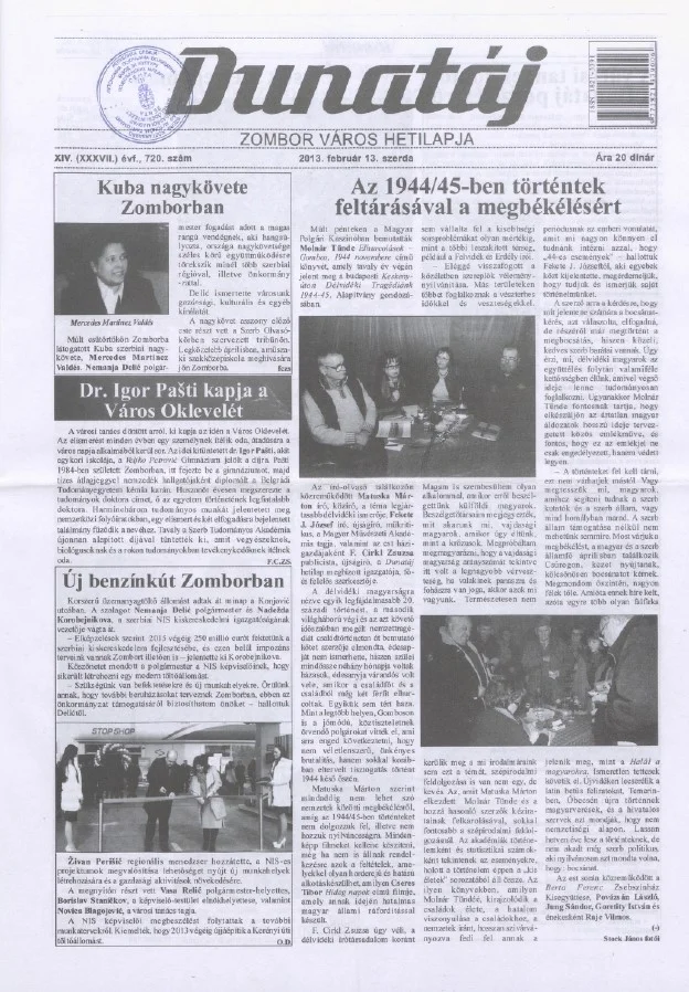 Dunatáj, 15. évf. 2013. február 13. 720. sz.