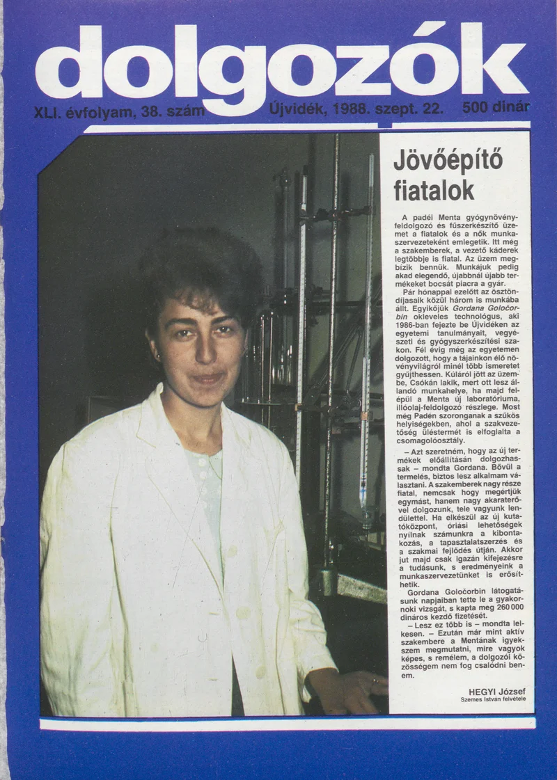 Dolgozók, 42. évf. 1988. szeptember 22. 38. sz.