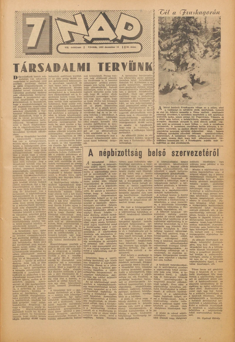 7 Nap, 7. évf. 1952. december 14. 50. sz. 1–12. oldal