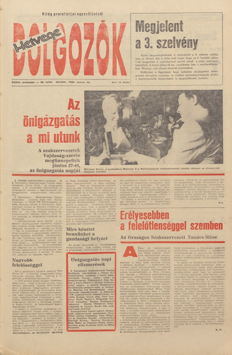 Dolgozók, 37. évf. 1983. június 30. 26. sz.