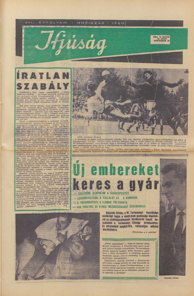 Ifjúság, 16. évf. 1960. november 10. 46. sz.